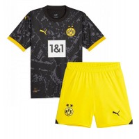 Borussia Dortmund Donyell Malen #21 Bortadräkt Barn 2023-24 Kortärmad (+ Korta byxor)